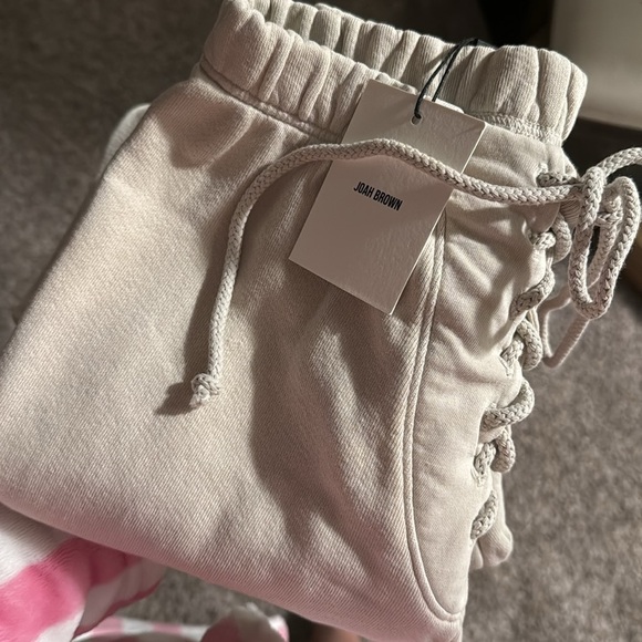NWT Joah Brown lace up jogger S/M - Picture 5 of 5